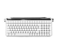 Cyrank RGB Mechanical Gaming Keyboard 100 Keys, Red Switch Typewriter Mechanical Keyboard RGB Backlight Retro Bluetooth Gaming Keyboard(White)