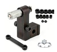 Cyrank Ring Engraving Tools, Jewelry Ring Processing Tool Setter Clamp Channel Diamond Stone Tool Kit for Gold Jewelry Ring Processing Fixing, Stones, Beading