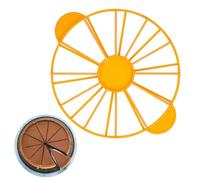 Cyrank Round 10/12 Piece Double Sided Cake Portion Marker Cake Divider Baking Tool, Cake Marker Round Cake Slice and Pie Slicer Divider Double Sided Cake Portion Marker(Yellow)