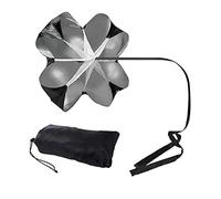 Cyrank Running Speed Training, Speed Chute Resistance Parachute with Adjustable Strap Sports Power Running Parachute for Acceleration Training Black