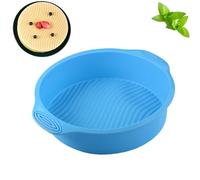 Cyrank Silicone Baking Molds, 11inch Round Cake Pan Non Stick Cake Baking Pan for Baking Large Round Bread Pie Flan Tart Mold(Blue)