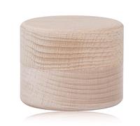 Cyrank Solid Wood Round Ring Box, Wedding Ring Holder, Custom Engagement Rings Box, Wooden Handmade Antique Wedding Case Gift for Rings Earrings