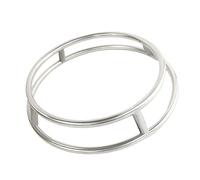 Cyrank Stainless Steel Wok Pan Holder, Wok Ring Wok Rack Wok Stand Cookware Ring Dual Layer Stainless Steel Pot Rack Round Metal Pot Stand for Pot Bowls Dishes