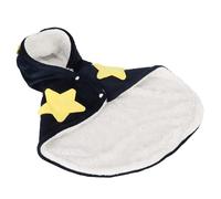 Cyrank Star Dog Winter Coat with Hat, Dog Flannel Cloak Blanket Cape, L