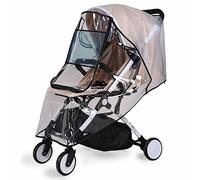 Cyrank Stroller Rain Cover,Universal Stroller Accessory Baby Stroller Rain Cover Transparent Adjustable Shockproof Windproof Cover for Stroller(Black)