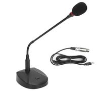 Cyrank USB Computer Microphone, Gooseneck Condenser Microphone Wired Microphone Podium Microphones Desktop Paging Mic Corded Voice Mic for Meetings Lectures
