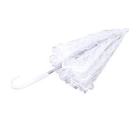 Cyrank White Umbrella,Ladies Sun Parasol,Vintage Lace Parasol Hand Parasol,Wedding Bridal Umbrella Sun Parasol for Ladies,Embroidery Umbrellas Romantic Bridal Photo Props Lady Costume Accessory