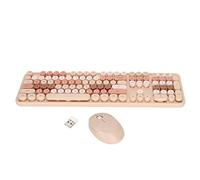 Cyrank Wireless Keyboard and Mouse Combo, 104 Keys Gaming Keyboard Punk Wireless Keyboard Mouse Ergonomic Cute Desktop Game Keyboard Mouse Kit for Girls for Home Office Work Gaming(02)