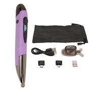 Cyrank Wireless Optical Pocket Pen Mouse, Bluetooth Mouse Rechargeable Pocket Pen Mouse Adjustable Handwriting Mice Mini Pen Mouse for PC Laptop(Purple)
