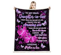CYREKUD Daughter in Law Gifts Throw Blanket - Mother in Law Gift for Christmas Sofa Couch Decor 50"x 60"