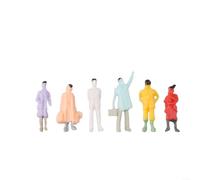 CYRENT 1:87 HO Scale Painted Figures 400pcs Model People for Railway Train Layouts Street Scenes ABS Plastic
