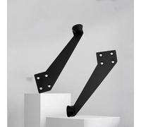 CYRENT 1 Pair Overhead 90 Degree Door Stops with Rubber Cushioning 304 Stainless Steel Door Buffer Left Right Opening Black 2mm Thick