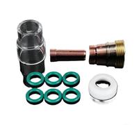 CYRENT 10 Pcs TIG Welding Torch Set with Transparent Shield Cup for WP-17/18/26 Air-Cooled Torches 2.4mm