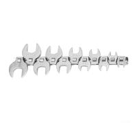 CYRENT 11-Piece Crowfoot Wrench Set SAE, 3/8 Inch Drive, 3/8" to 1" Open End Spanner, Chrome Finish,Perfect for Automotive Repair, Easily Access Tight Spaces