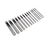 CYRENT 14PCS 1-10mm Hollow Punch Set - Leather Belt Hole Making Tool