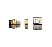 CYRENT 20mm Eurocone Floor Heating Manifold Connector Copper High Flow Pipe Adapter for Efficient Water Distribution(16X2.0)