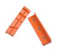 CYRENT 2PCS Magnetic Vise Jaws, 4-6 Inch Magnet U-Grooves Soft Rubber Bench, Magnetic Rubber Vise Jaws for Securing Wood, Metal, and Threaded Items In Place(4inch Orange D)