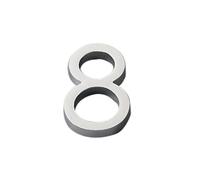 CYRENT 3D Front Door Numbers Chrome Polished - Waterproof House Mailbox Numbers Address Signage Self-Adhesive DIY Decor for Home Office Hotel Apartment Door Wall(8)