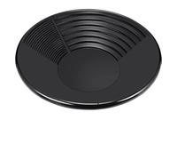 CYRENT 6Pcs Gold Panning Kit Set with Handheld Sluice and Large 35 cm Plastic Pan for Nugget Mining and Sand Separation, Black(Gold Panning)