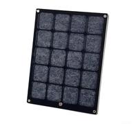 CYRENT Acrylic Badge Storage Box for Organizing Displaying Badges and Medals, Acrylic Pin Display Organizer Wall Hanging/Tabletop 20 Grids Pin Display Storage Holder(small black)