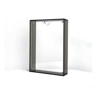 CYRENT Acrylic Photo Frame Magnetic Display Freestanding Vertical Horizontal 15x20cm Colorful Transparent Panel for Home Office Gallery Weddings Graduations Bedroom Decor(High-grade gray)