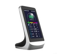 CYRENT Air Quality Monitor, WiFi Enabled Multi-Functional Detector, Real-Time Monitoring of PM2.5, CO, Formaldehyde HCHO, TVOC, Temperature & Humidity, Data Storage, Indoor Pollution Tester