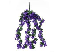 CYRENT Artificial Ivy Vine Hanging Garland Fake Flowers for Wedding Home Party Decoration 85cm Long(Purple)