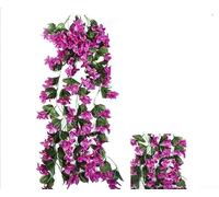 CYRENT Artificial Ivy Vine Hanging Garland Fake Flowers for Wedding Home Party Decoration 85cm Long(Fuchsia)
