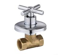 CYRENT Brass Quick Opening Drain Valve Plumbing Fitting Shower Shutoff Valve Rust Proof Easy Install Thread Heavy Duty Silver for Bathroom Kitchen Garden(1/2”)