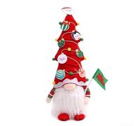 CYRENT Christmas Gnomes Plush Decorations Handmade Swedish Tomte Gonk/Elf Ornaments for Home Party Tiered Tray Farmhouse Decor(Red)