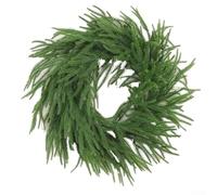CYRENT Christmas Wreath 40CM Artificial Greenery for Front Door Fireplace Wall Mantel Holiday Decoration Plastic Suitable Indoor Outdoor Vibrant Festive Touch Easy Hanging