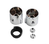 CYRENT Chrome Thermostatic Shower Handle Knob Pair for SMA Mixers - 24 Splines ABS Plastic Replacement Part with Grub Screw for Bath Valve Control