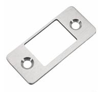 CYRENT DeadBolt Strike Plates Large Hole Narrow Edge Frame Striker Deadbolt Repair Kit for Door Lock Misalignment Sticking Issues Silver Black(1PCS-Silver)