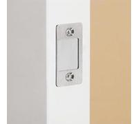 CYRENT DeadBolt Strike Plates Large Hole Narrow Edge Frame Striker Deadbolt Repair Kit for Door Lock Misalignment Sticking Issues Silver Black(1PCS-Black&Screws)