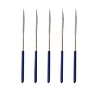 CYRENT Diamond Round Files 5Pcs, 3x140mm Needle File Set for Crafting