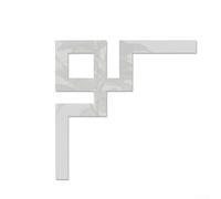 CYRENT DIY Waist Line 3D Mirror Sticker Acrylic Wall Corner Decorative Silver Gold Black for Home Room Decor(3 Silver)
