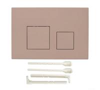 CYRENT Dual Flush Plate Compatible for Geberit Sigma01 Sigma20 Sigma21 Sigma30 Sigma50 UP300 Chrome Buttons Plastic Construction Multiple Colour Options Bathroom Upgrade(Khaki)