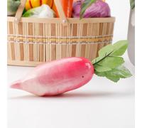 CYRENT Fake Vegetable Artificial Plastic Fruit Faux Realistic Props Decoration Home Festival Christmas(Radish)