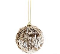CYRENT Foam Sparkle Balls Christmas Tree Ornaments Glitter Baubles Lightweight Decorative Elements for Holiday Home Decor DIY Crafts Window Displays Plastic Gold 6cm 8cm(6 Cm)