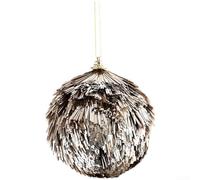 CYRENT Foam Sparkle Balls Christmas Tree Ornaments Glitter Baubles Lightweight Decorative Elements for Holiday Home Decor DIY Crafts Window Displays Plastic Gold 6cm 8cm(8 Cm)
