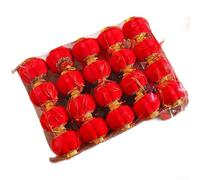 CYRENT for mini Lantern Hanging Decor Red Flocking Chinese Style Weather Resistant Festival Party Decoration Outdoor Indoor String Light Ornament Multiple Sizes(6#20)