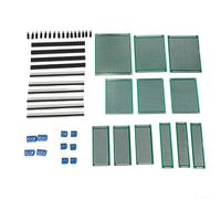 CYRENT FR4 Glass Fiber PCB Circuit Board Kit, 12-Piece Double-Sided Board Set with Terminals and Pin Headers for DIY Electronics&Arduino