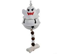 CYRENT Halloween Resin Bell Door Hanging Pendant Decor Ghosts Wind Chime for Home Garden Indoor Outdoor Decoration(Threat)