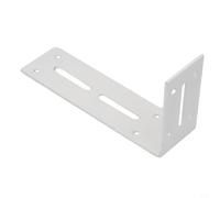 CYRENT Heavy Duty L Shape Corner Shelf Brackets Adjustable 90 Degree Angle Wall Mounting Hardware for Bookshelves Kitchen Display Storage (S White)