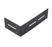 CYRENT Heavy Duty L Shape Corner Shelf Brackets Adjustable 90 Degree Angle Wall Mounting Hardware for Bookshelves Kitchen Display Storage (L Black)