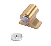CYRENT Invisible Magnetic Door Stopper With Floor Mounting, Constructed From Stainless Steel For Enduring Use, Offers Stable Door Holding And Noise Reduction In Various Room Environments(gold)