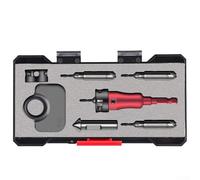 CYRENT Limit Countersink Drill Bit Set, Adjustable Depth Stop, Multi Functional Step Drill Bits, Woodworking Tool Kit for Precise Wood Cutting, Quick Release
