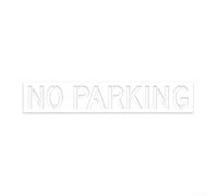 CYRENT No Parking Stencil 12in Silicone Foldable Reusable Template Large Letter Fire Lane Marking Tool for Asphalt Concrete Curbs Sidewalks Outdoor Heavy Duty 1 Set Easy Clean