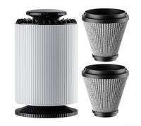 CYRENT Portable Desktop Air Purifier for Smoke Dust Removal PM2.5 Particle Filtration Fresh Air Cleaner for Home Office Bedroom(with 2 Filter)