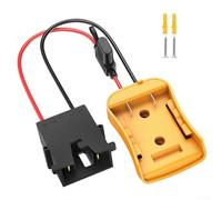 CYRENT Power-Wheel for battery Adapter, for battery Adapter for Dewalt's 20V Lithium with 12AWG Wire Connector for 12V Toys(black)